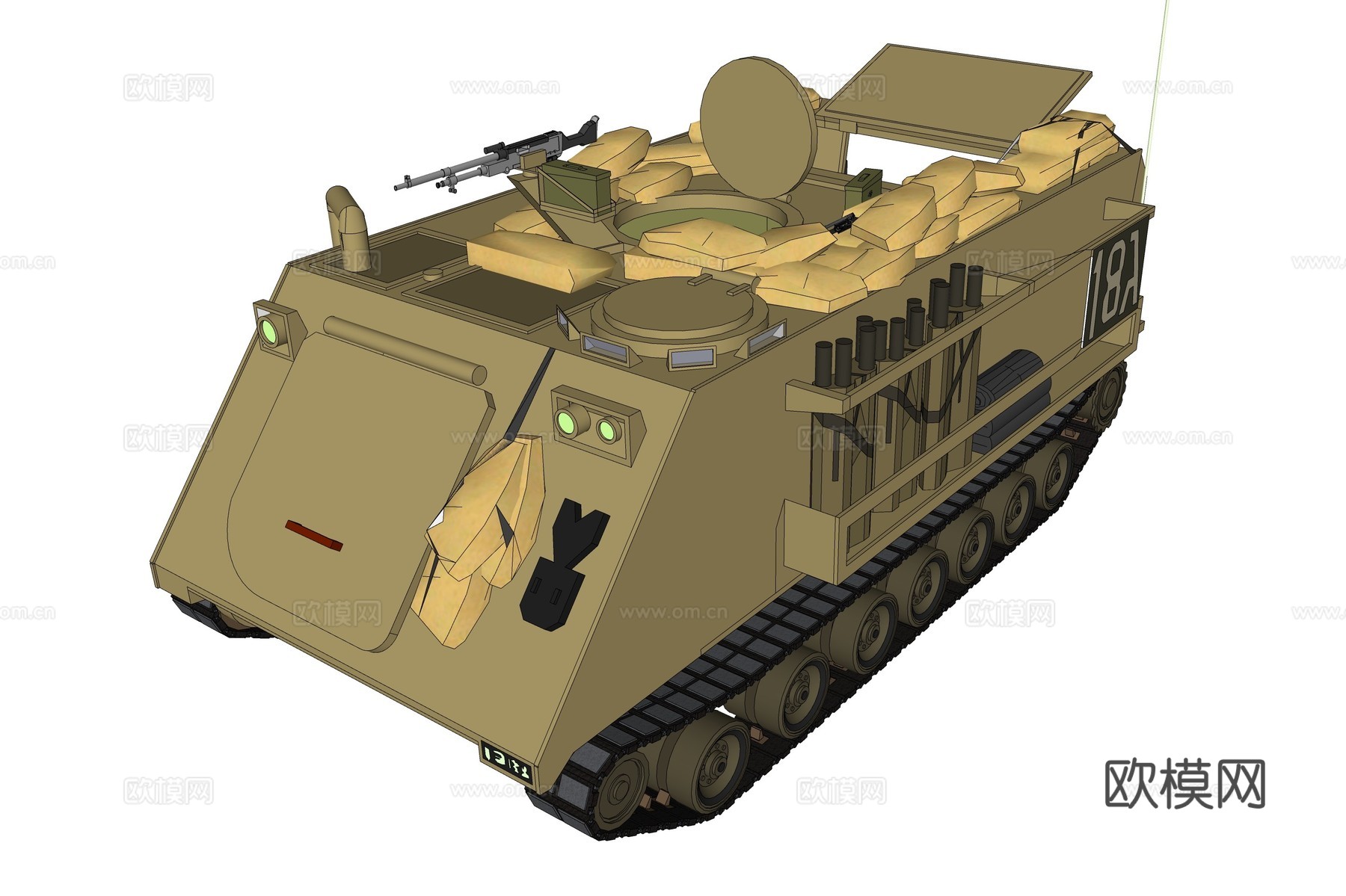 现代步兵战车su模型下载