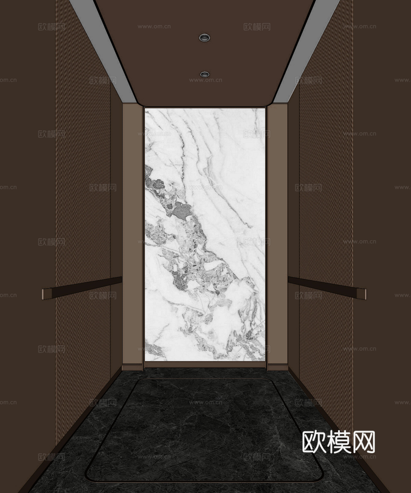 现代电梯su模型下载