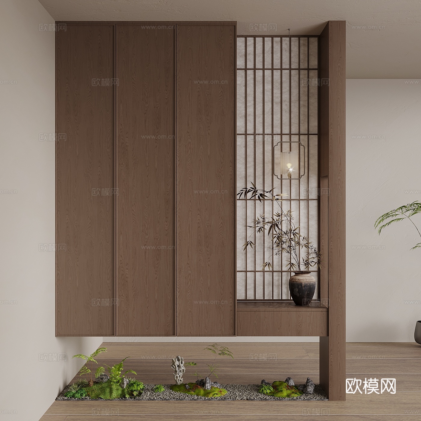 中古 隔断 玄关su模型