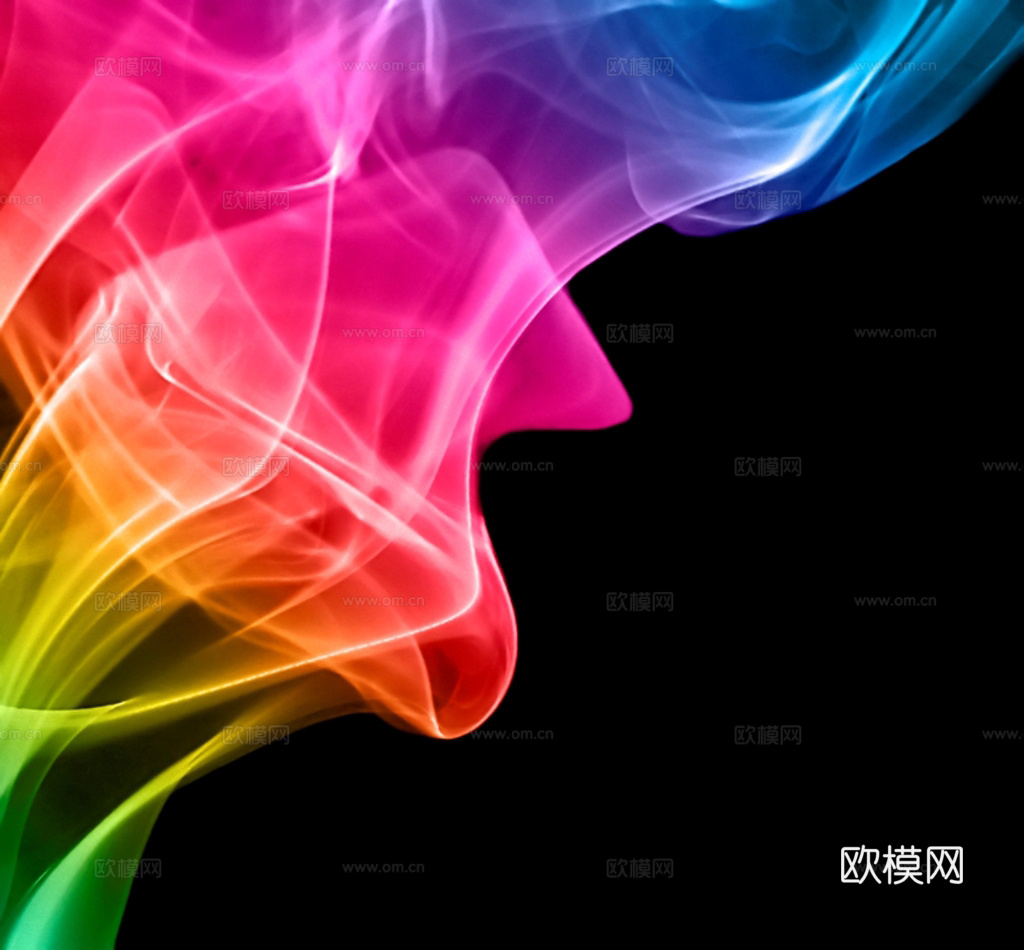 彩色抽象波浪科技感背景 曲线数字艺术屏幕背景贴图