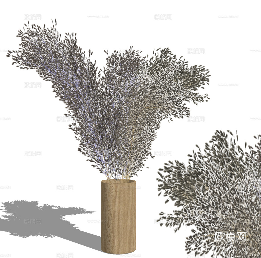 现代干花插花su模型下载