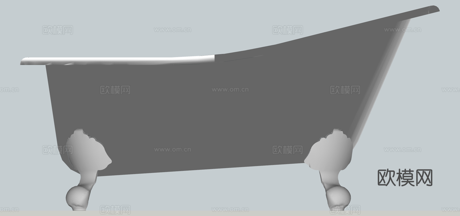 现代浴缸su模型下载