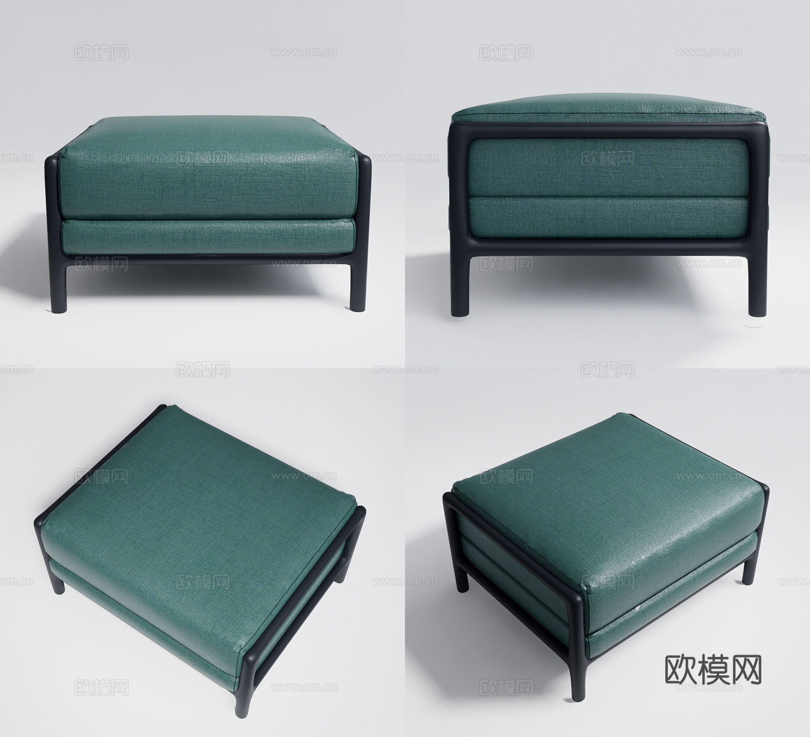 现代布艺脚踏su模型下载