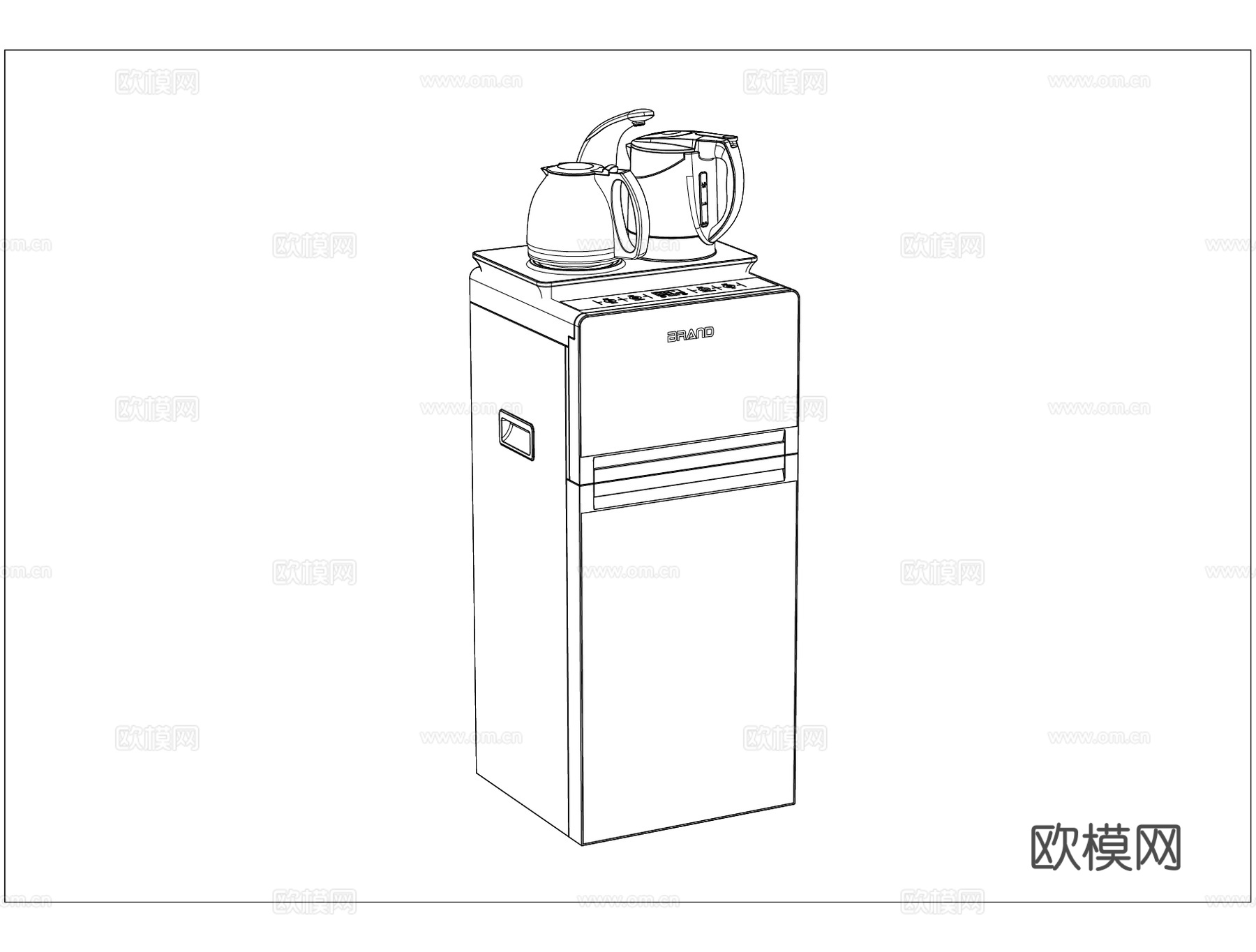 家电 茶吧机cad施工图