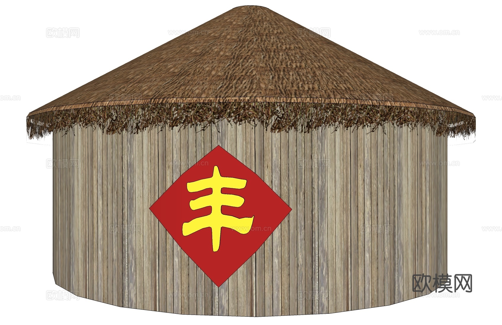 现代谷仓小品su模型下载