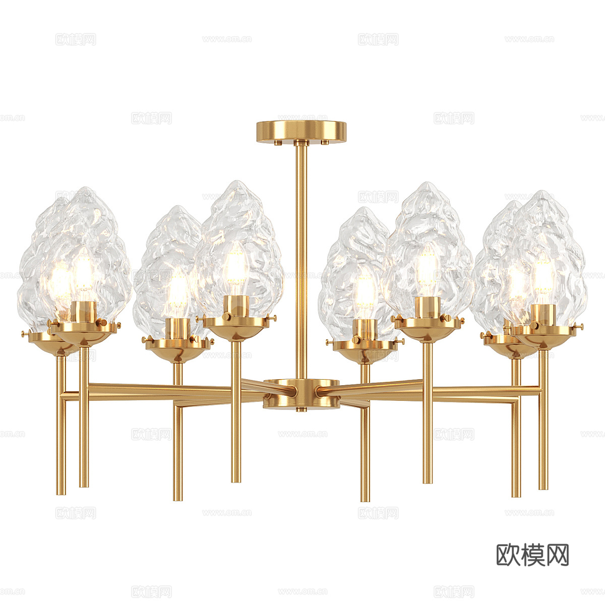 现代简约轻奢吊灯 吊灯 简约吊灯 客厅吊灯 轻奢吊灯3d模型