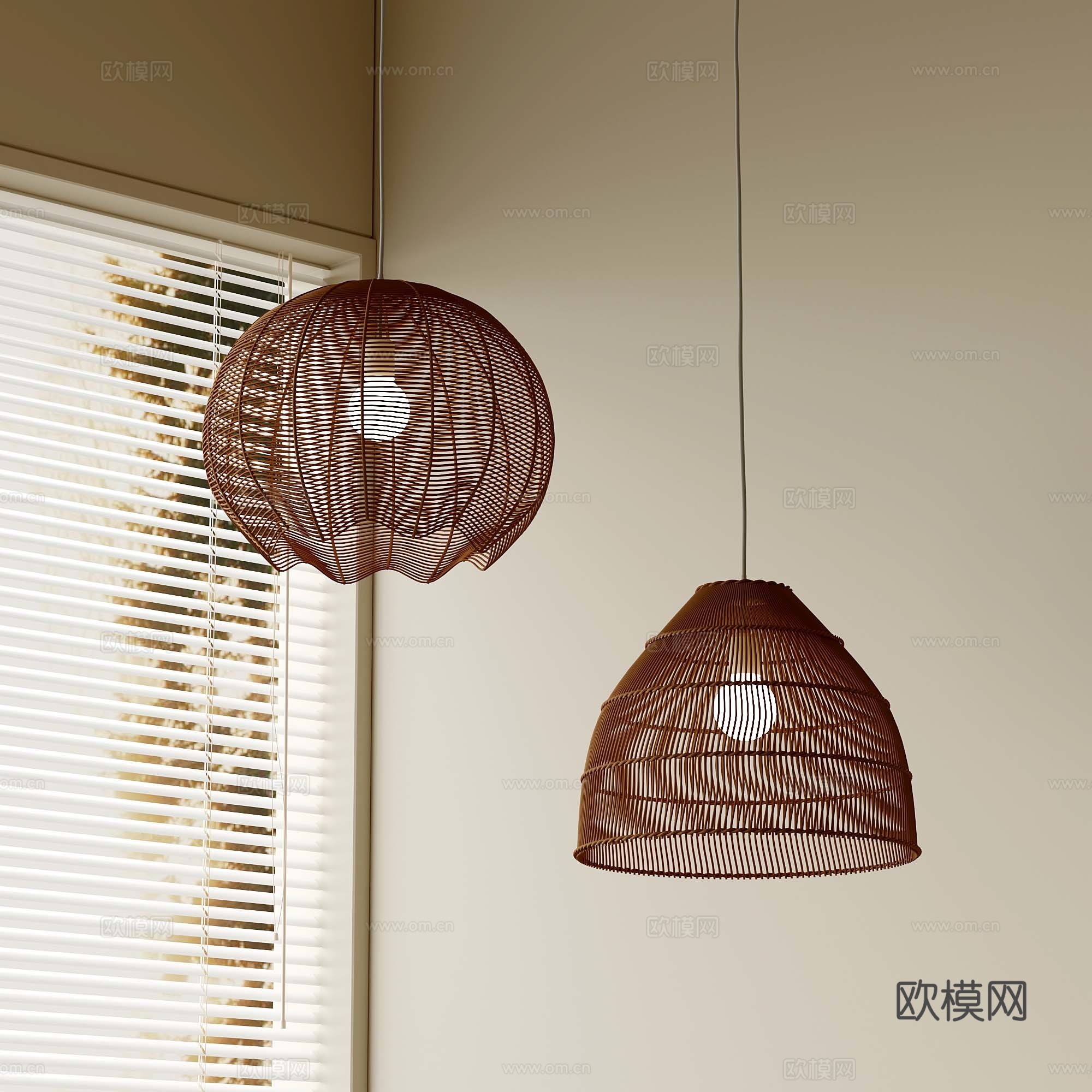 15香格里拉帘 现代窗帘 卷帘 百叶帘su模型