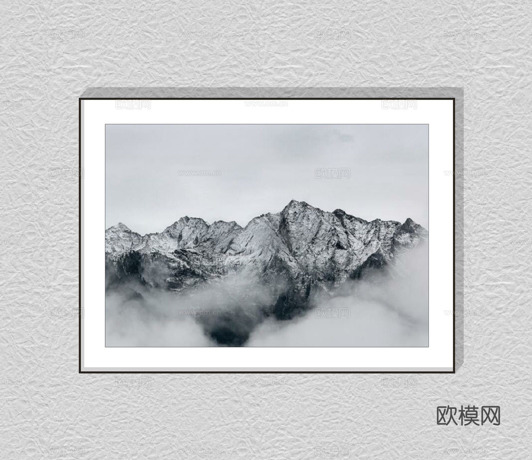 新中式装饰画挂画su模型下载