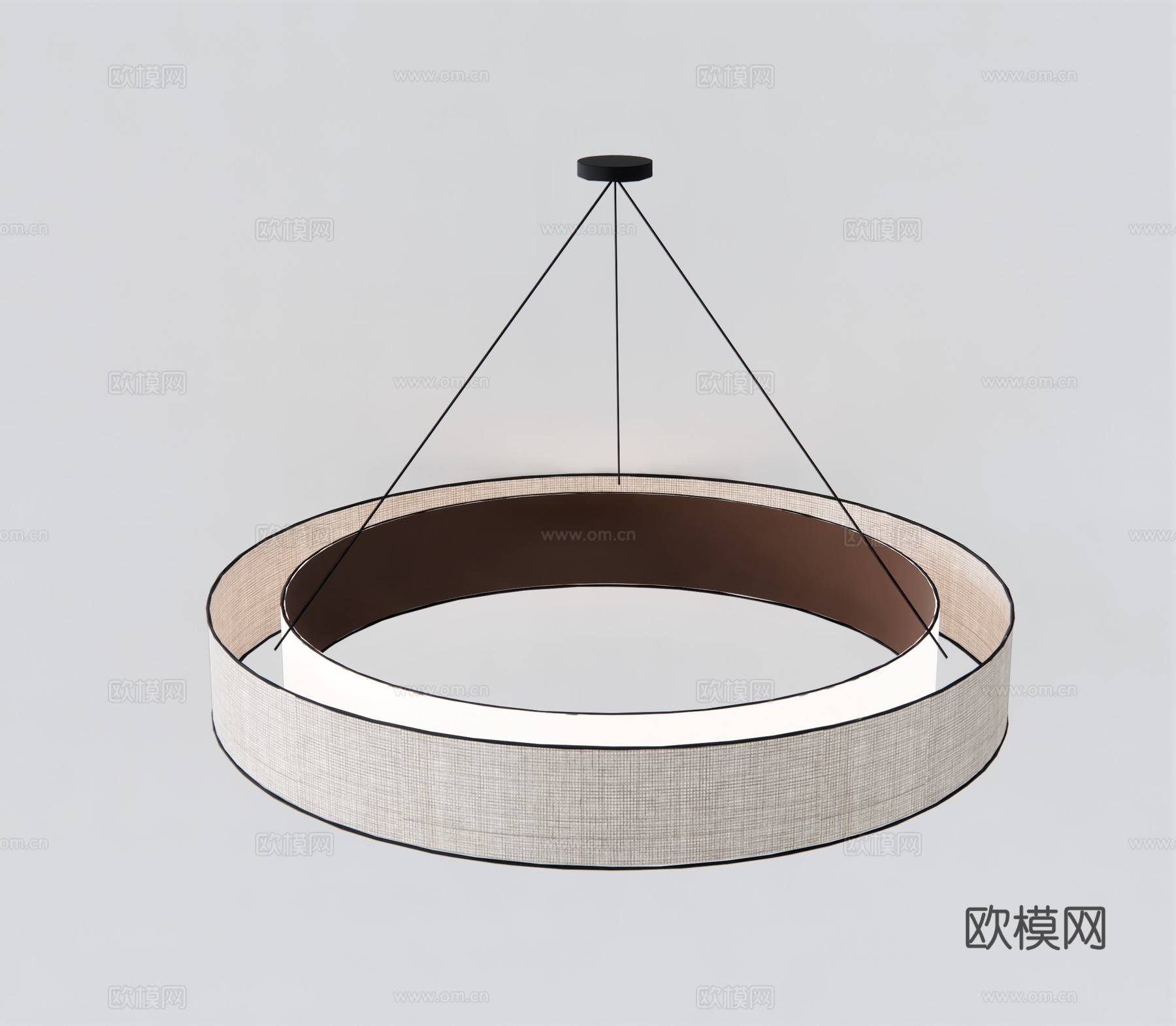 现代环形吊灯su模型下载