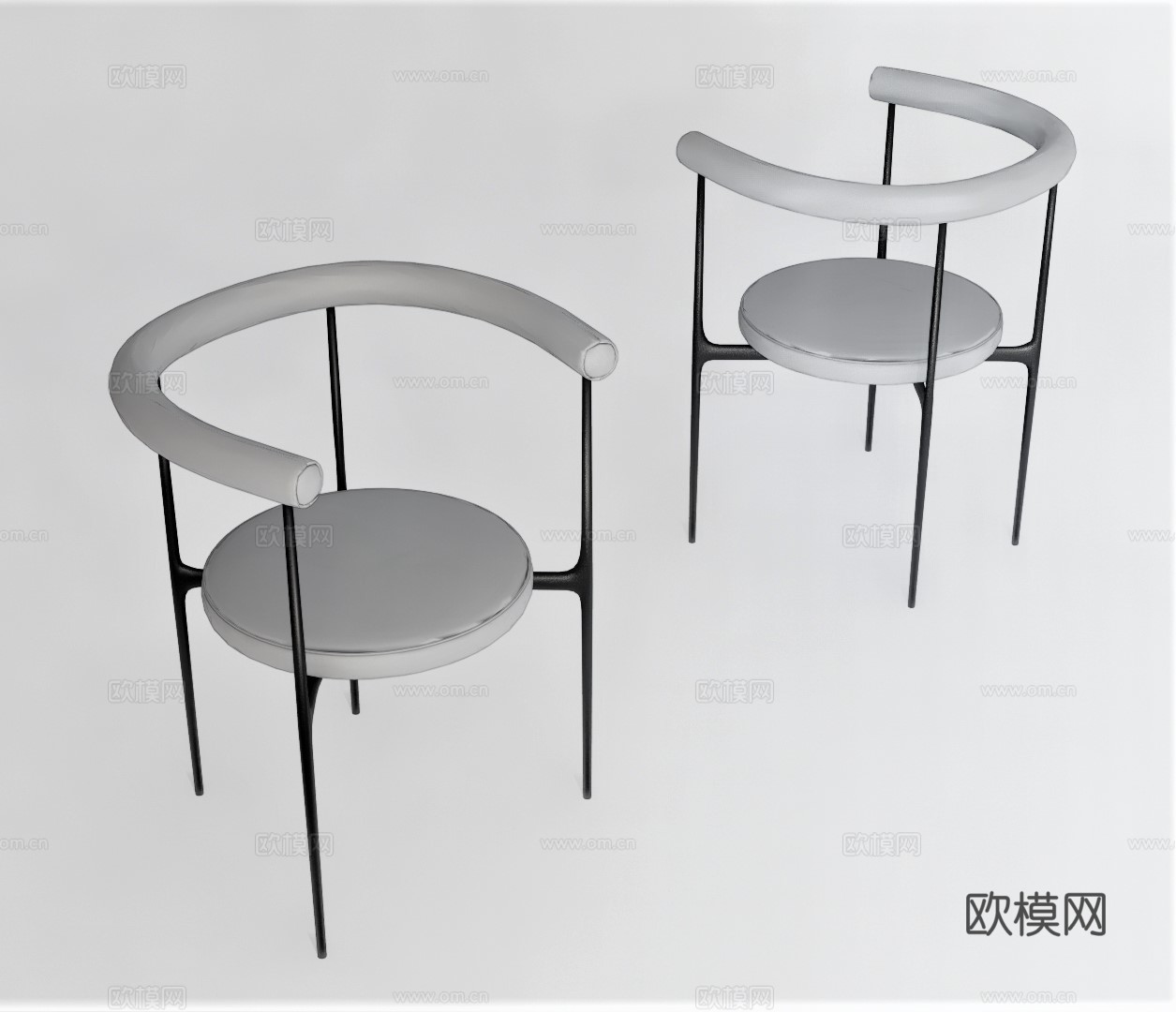现代圈椅休闲椅su模型下载