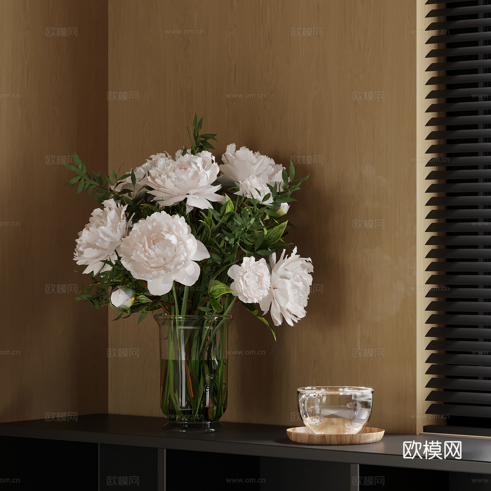 07法式花瓶 花艺摆件3d模型