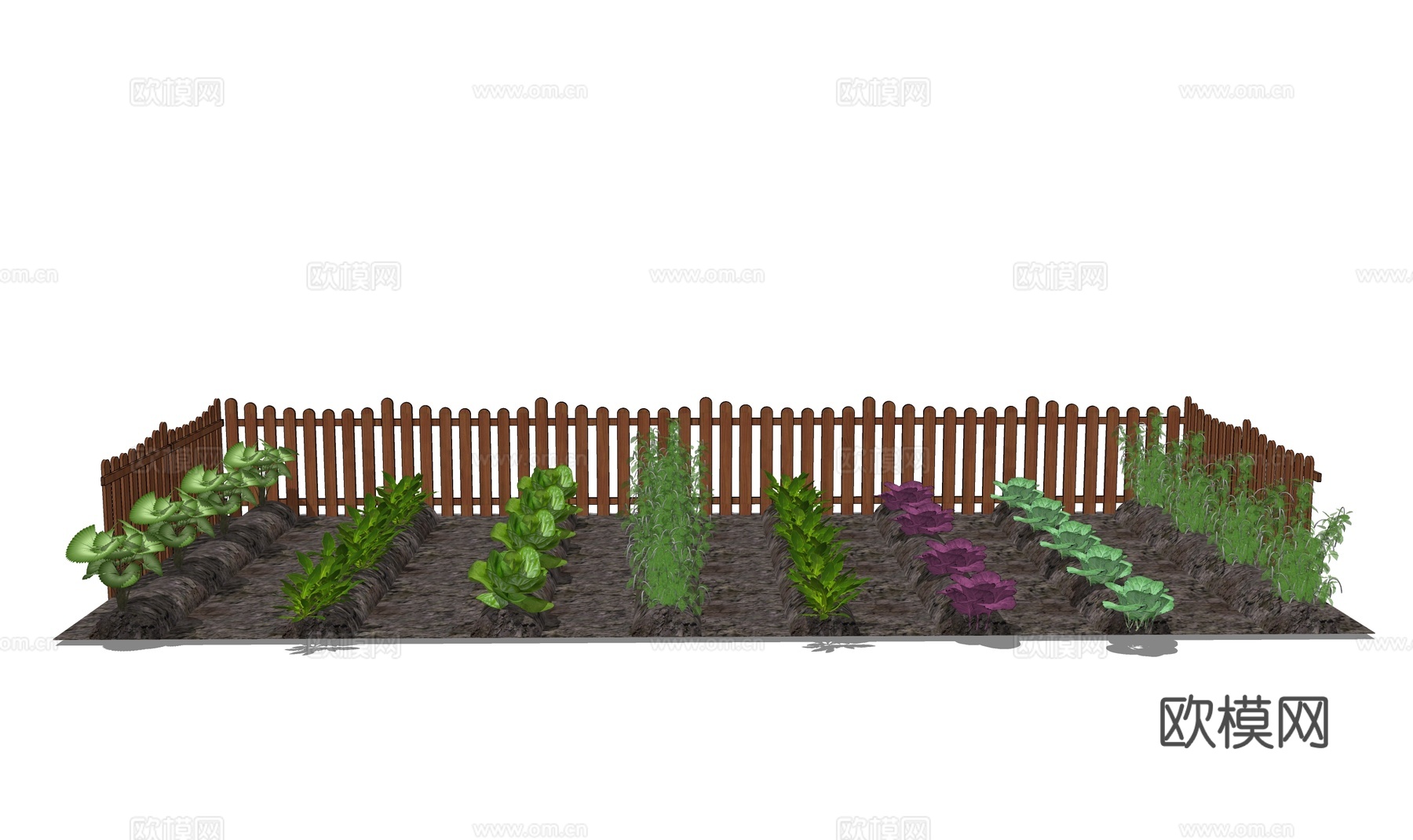 自然风菜园菜地su模型下载