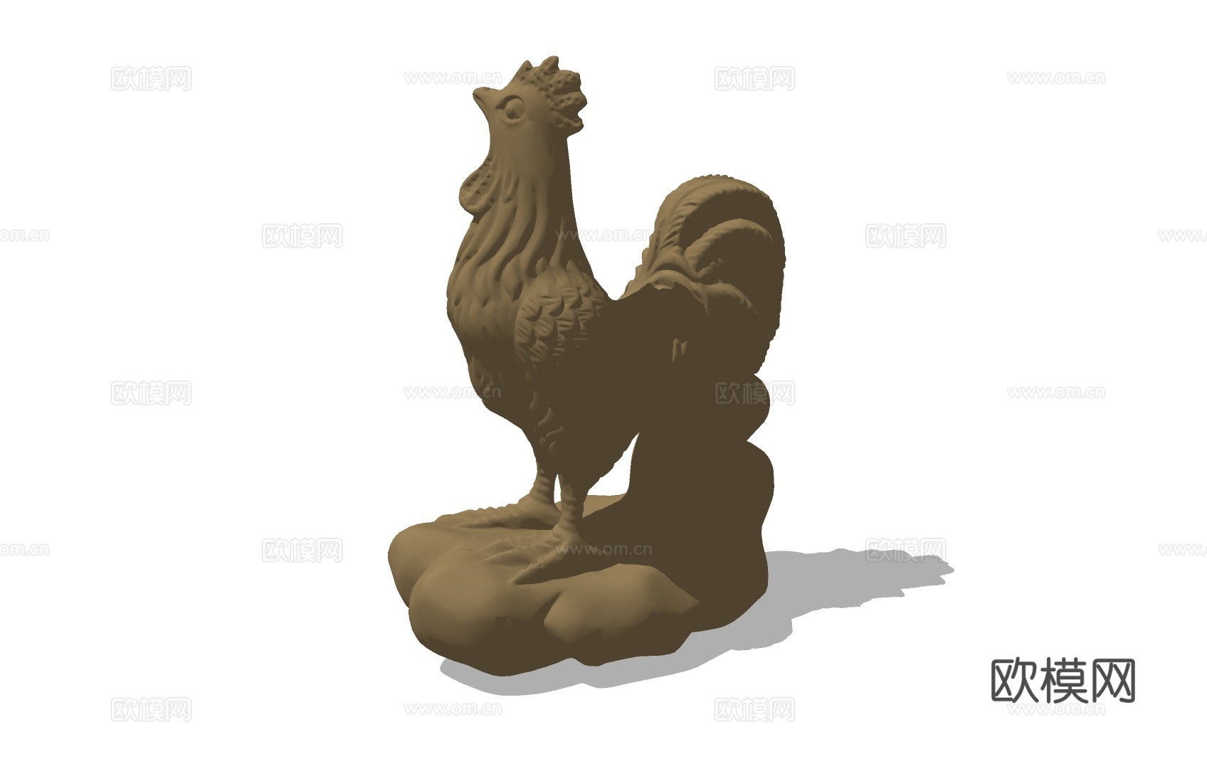 中式十二生肖鸡雕塑