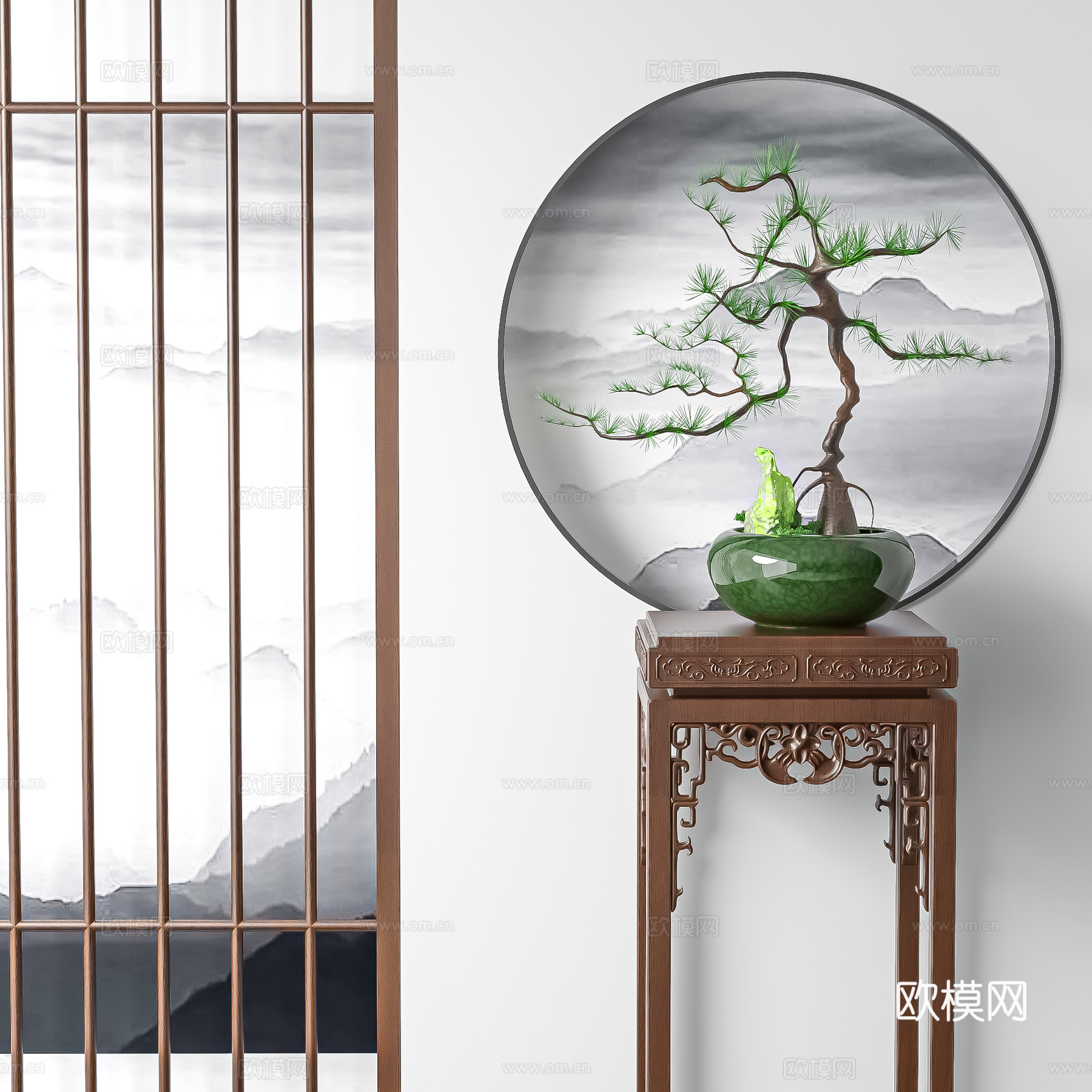 盆栽盆景su模型
