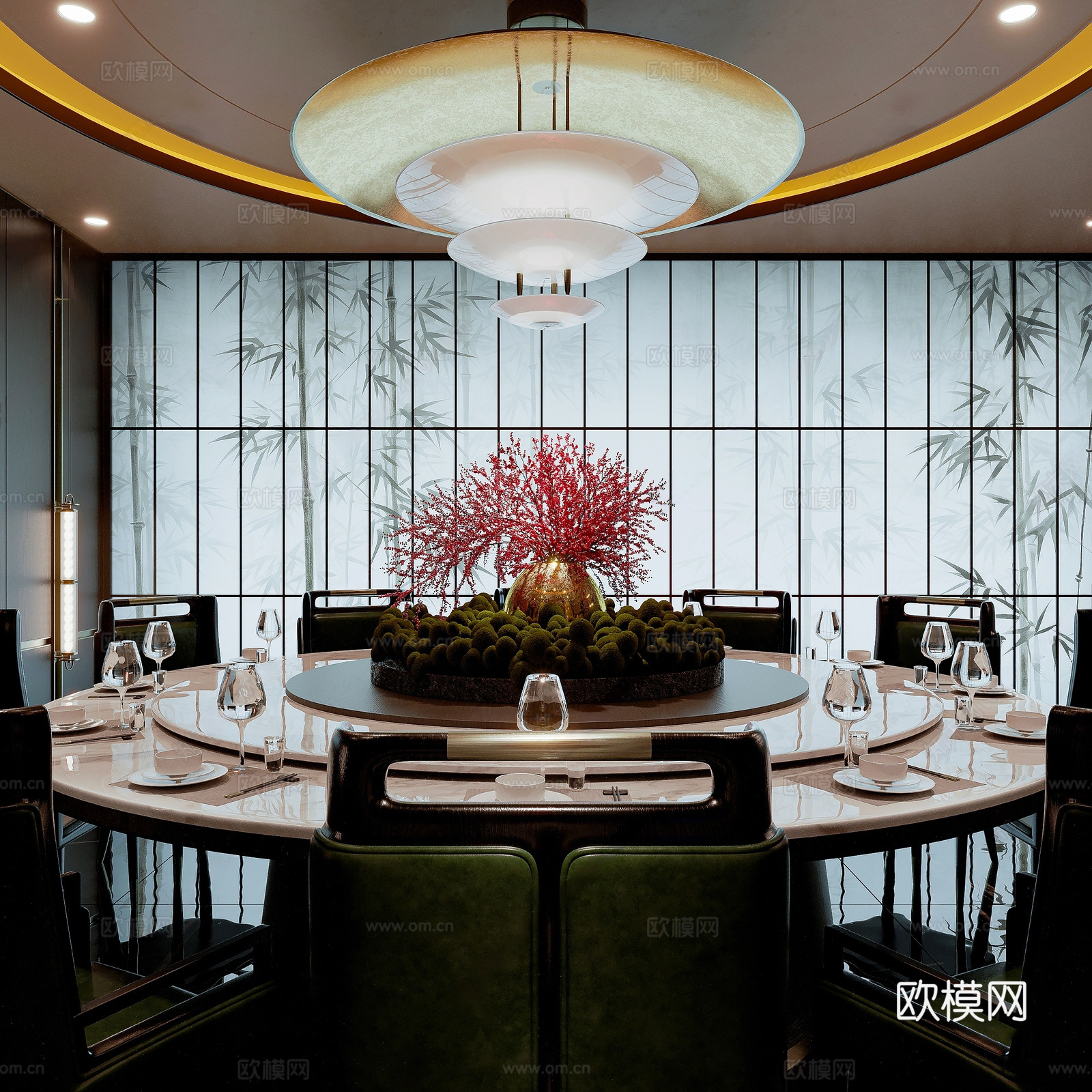 现代轻耆包厢 会所包厢 酒店包厢 餐厅包厢 KTV包厢 餐桌3d模型