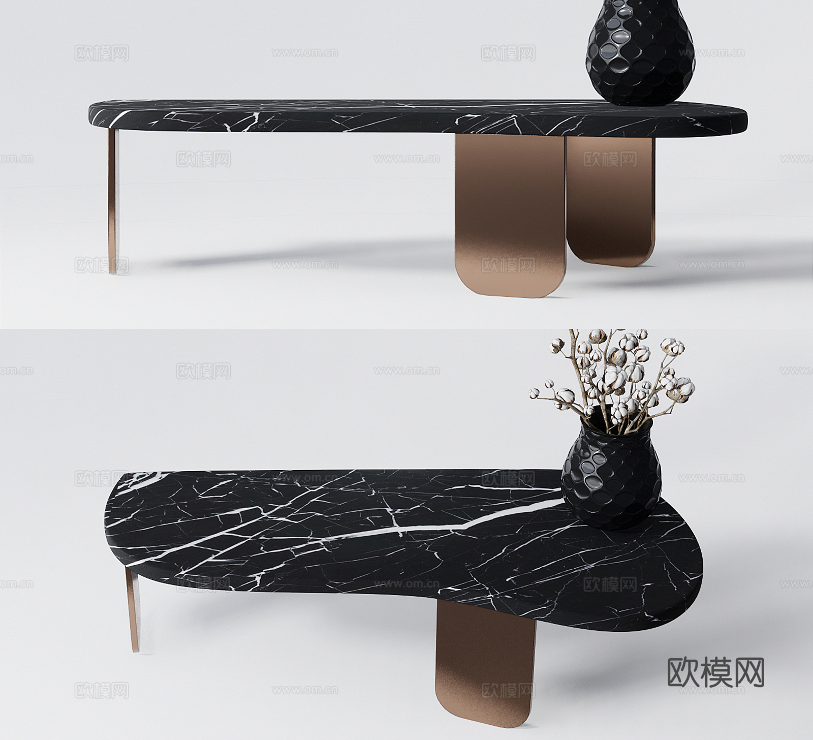 现代茶几su模型下载