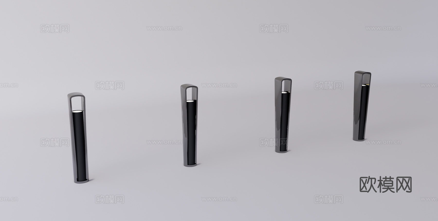 现代路障车挡su模型下载