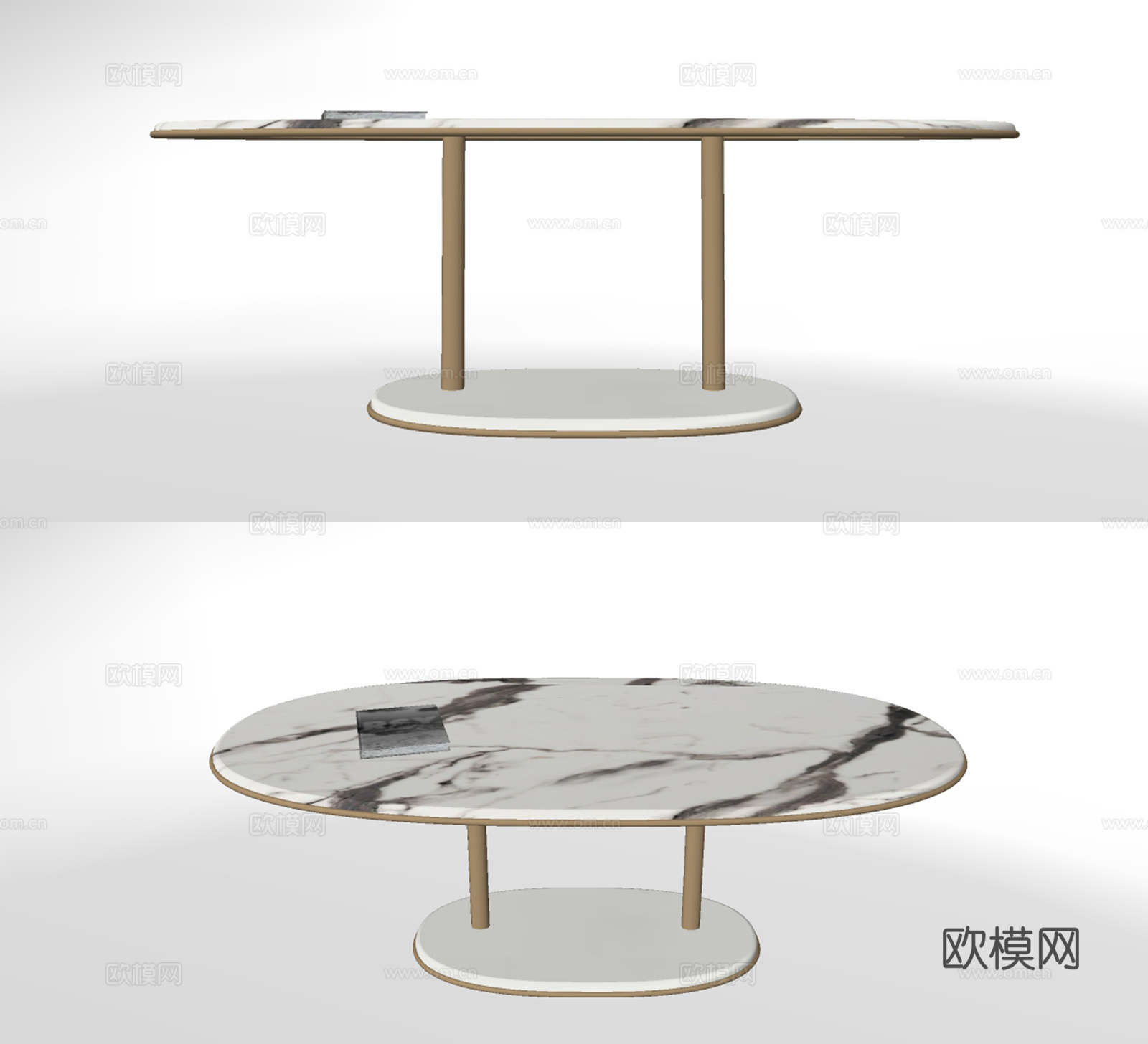 现代轻奢餐桌su模型下载