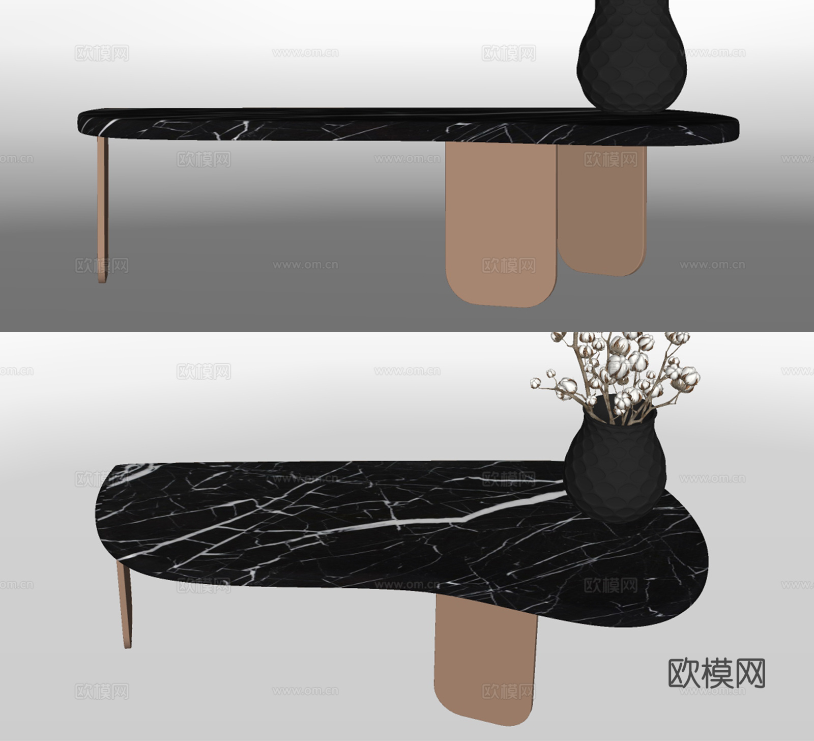 现代茶几su模型下载