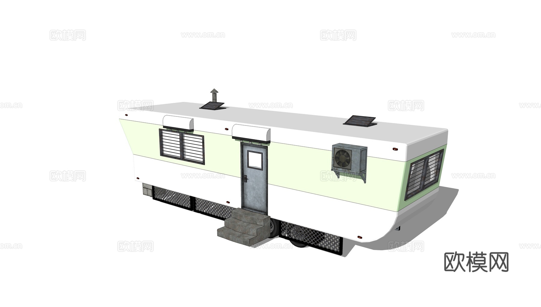 现代房车露营车旅居车su模型下载