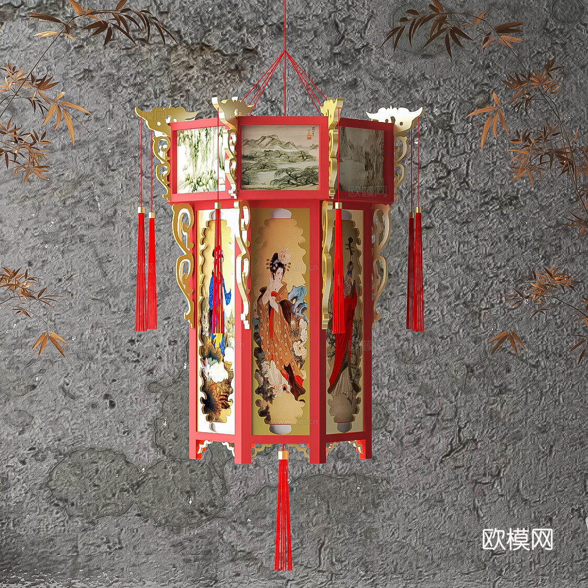 灯笼3d模型下载