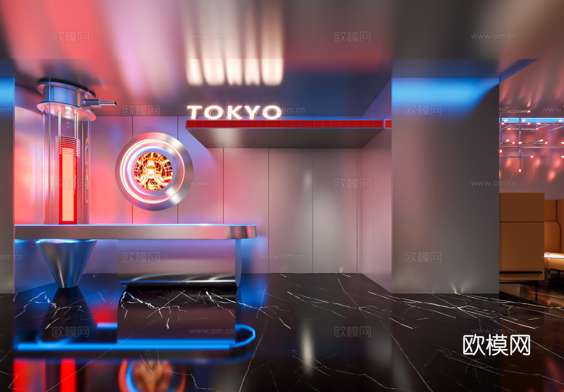 KTV前台3d模型
