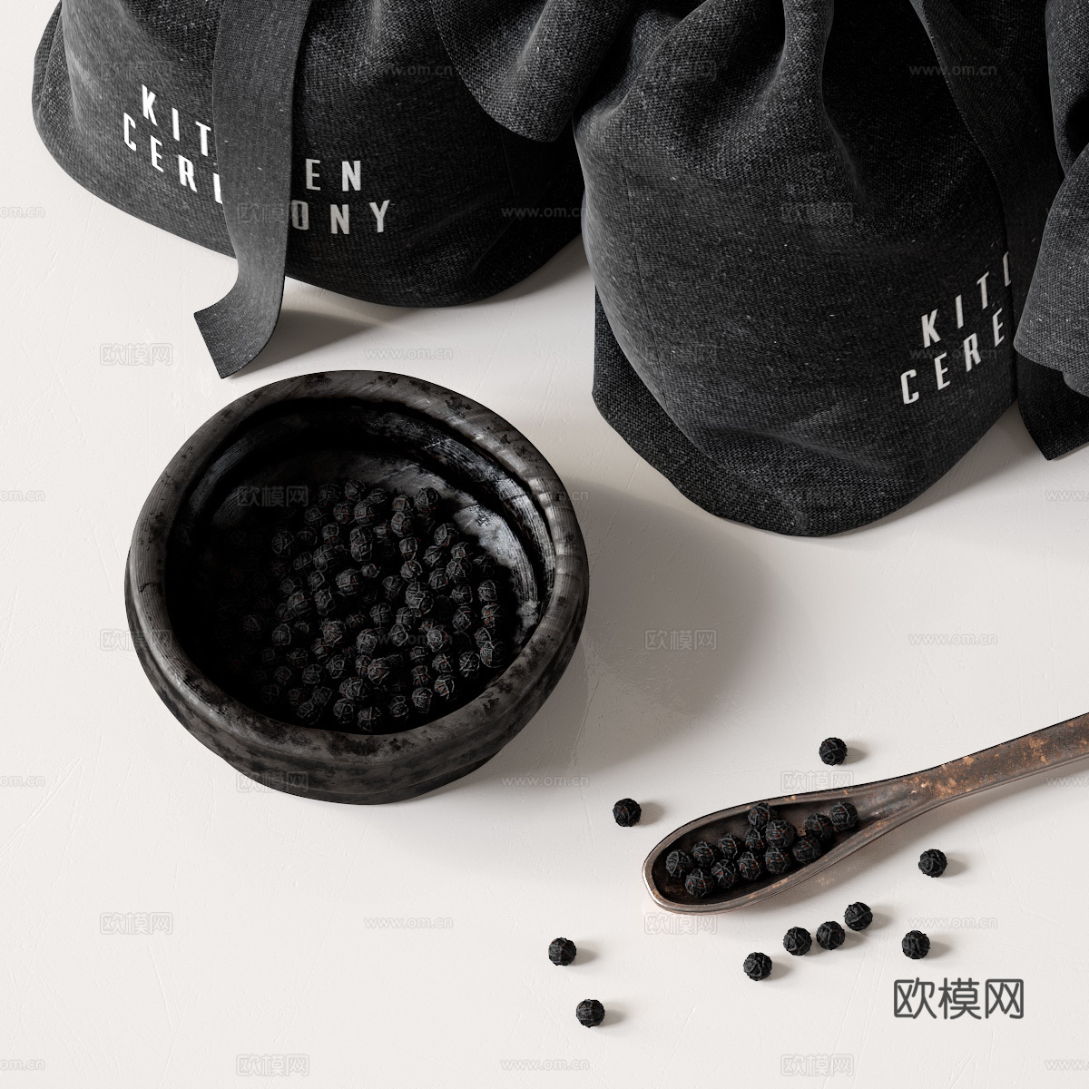 香料袋 香料 胡椒3d模型