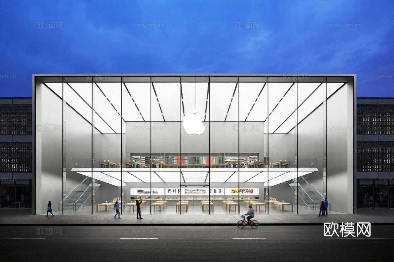 现代AppleStore苹果手机专卖店su模型下载