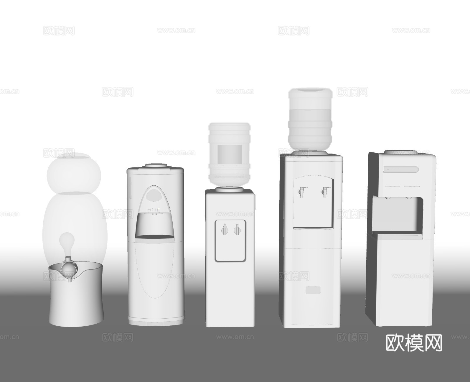 现代饮水机su模型下载