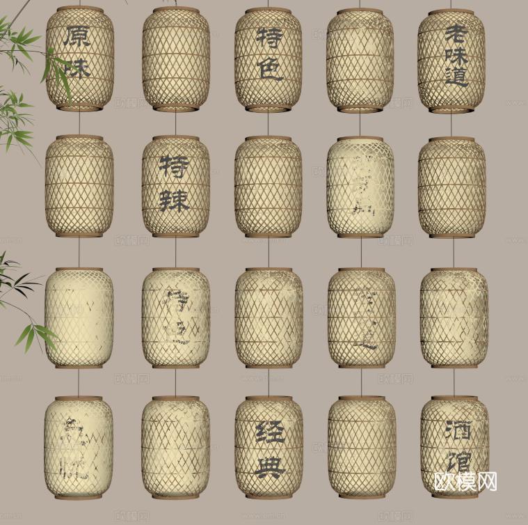 灯笼su模型