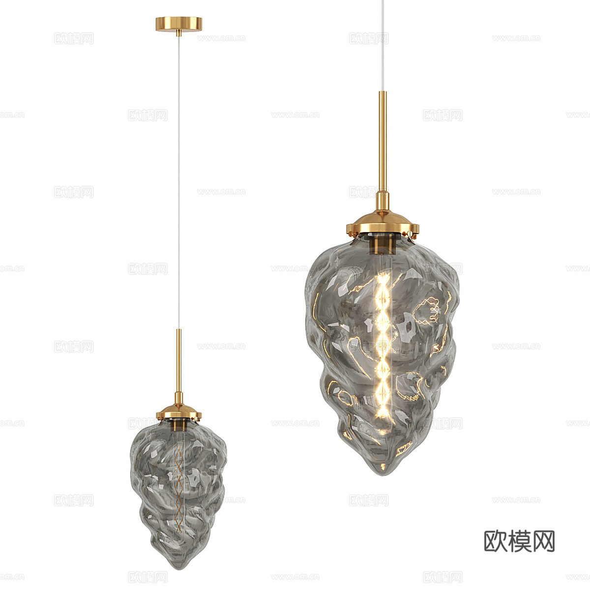 现代简约吊灯 吊灯 简约吊灯 餐厅吊灯 客厅吊灯 玻璃吊灯3d模型