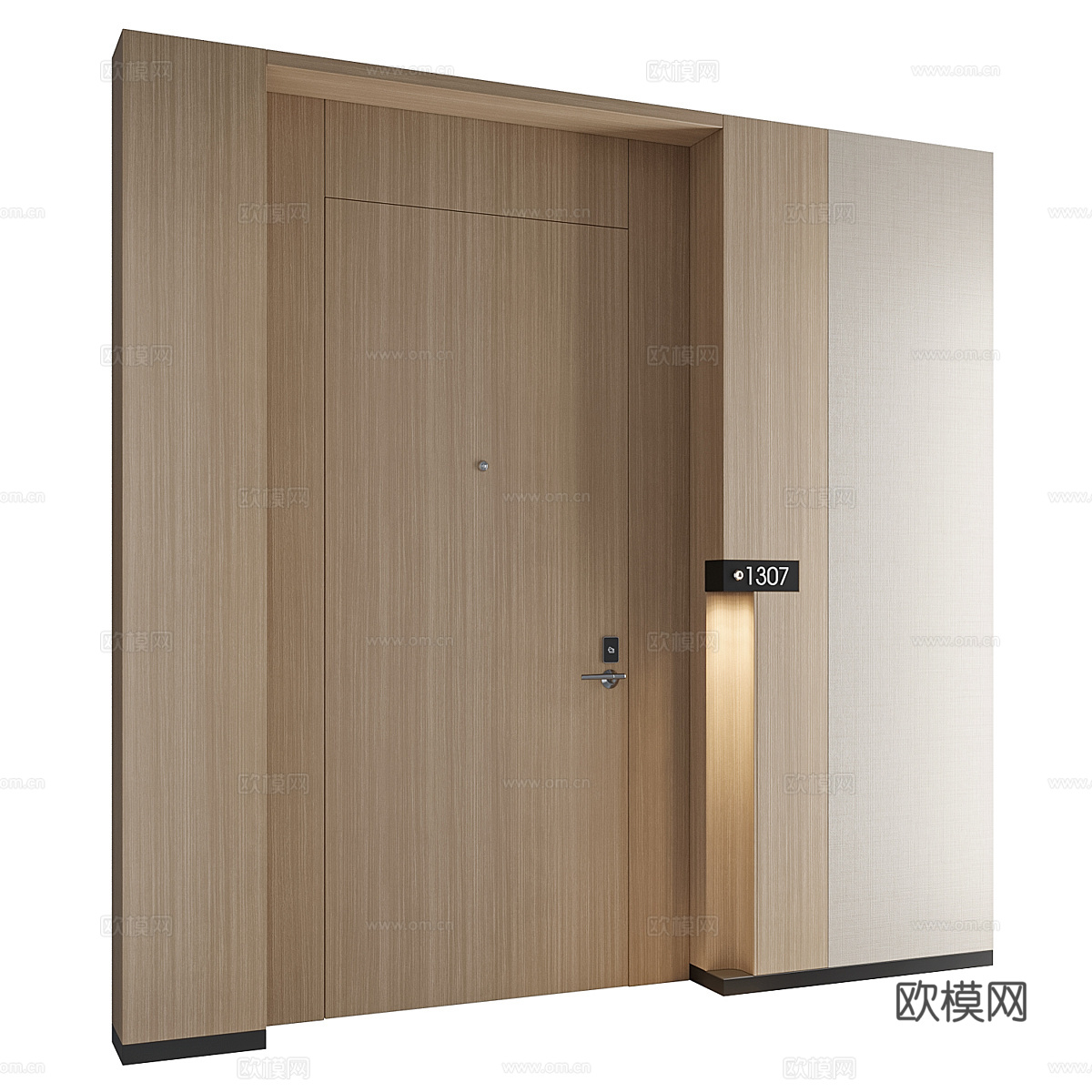 现代极简酒店客房门 包房门3d模型
