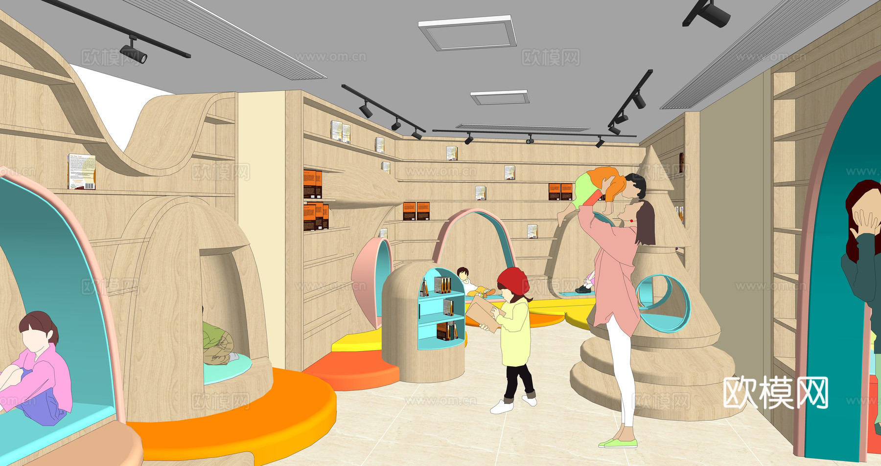 现代幼儿园su模型下载下载（渲染图3）