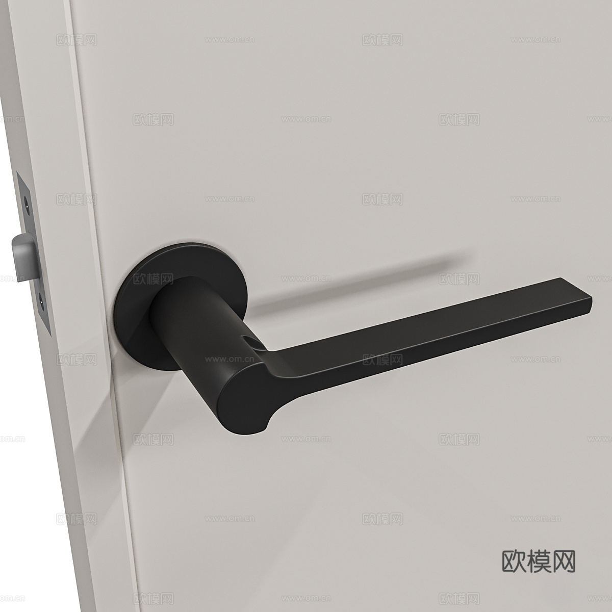 现代极简室内单开门3d模型