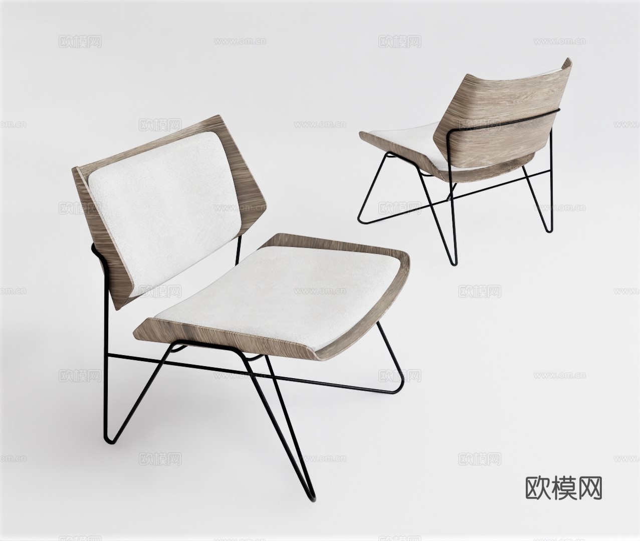 现代休闲椅su模型下载