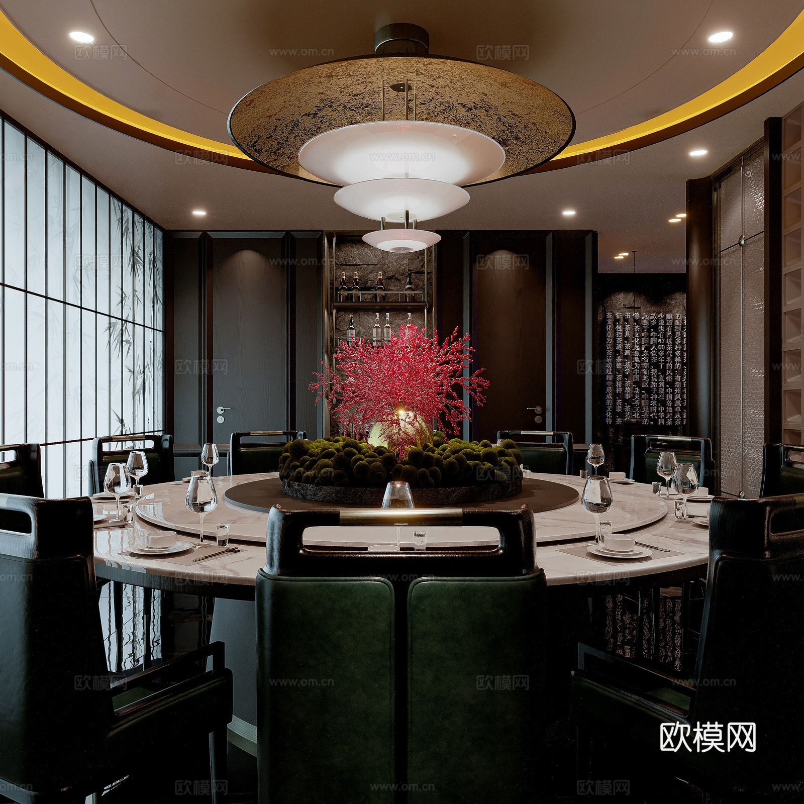 现代轻耆包厢 会所包厢 酒店包厢 餐厅包厢 KTV包厢 餐桌3d模型