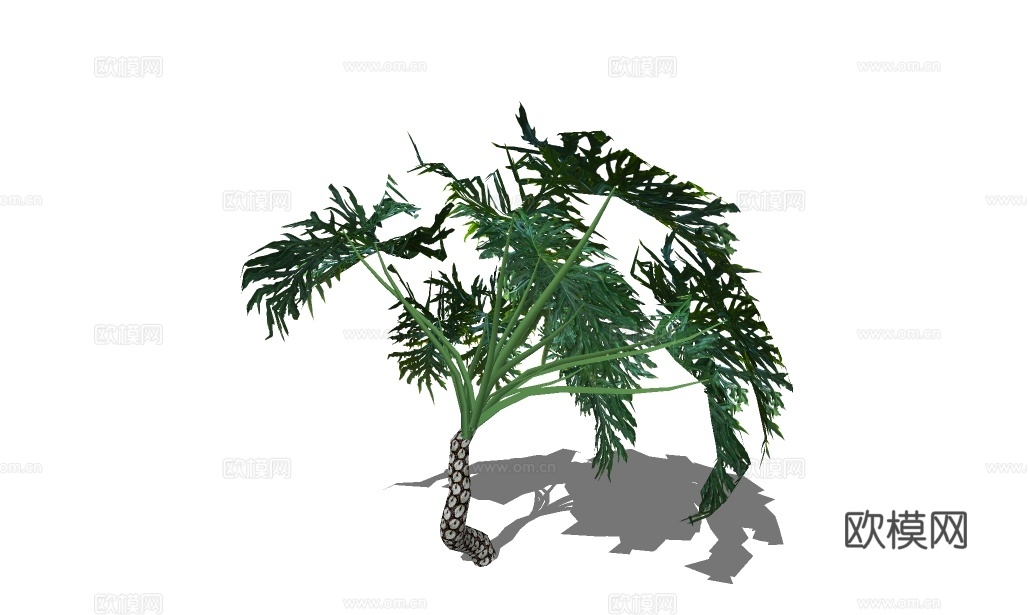 现代绿植灌木su模型下载