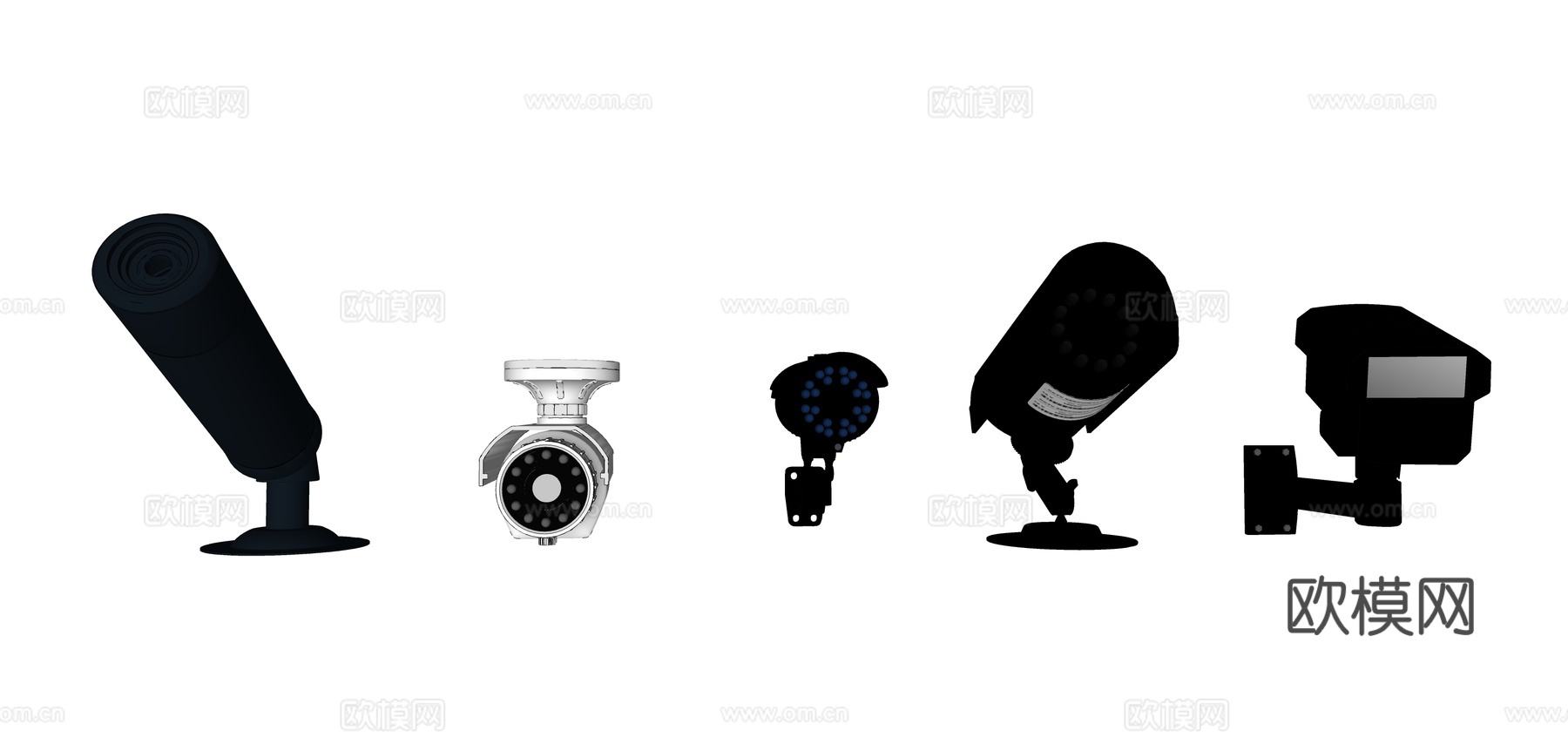 现代枪式摄像头su模型下载