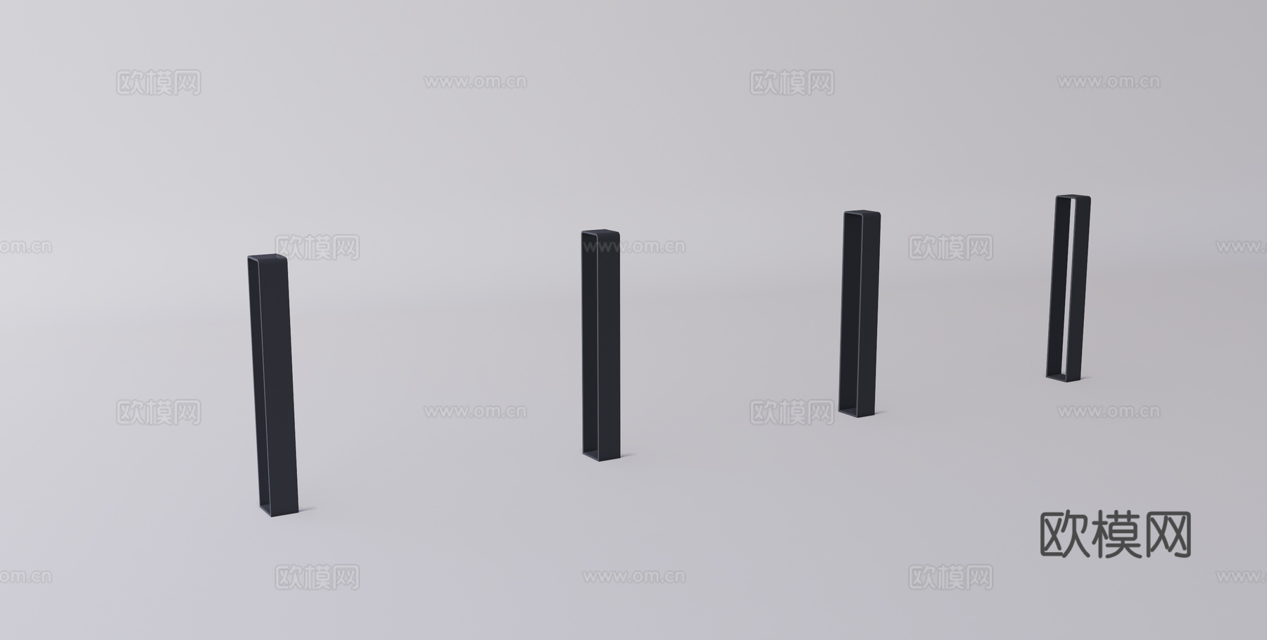 现代路障车挡su模型下载