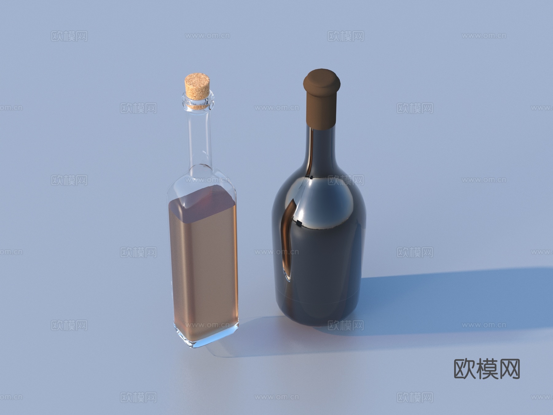 酒瓶 洋酒 红酒3d模型