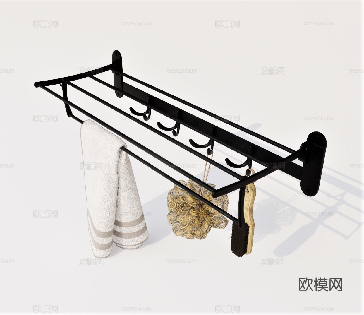 现代金属毛巾架su模型下载