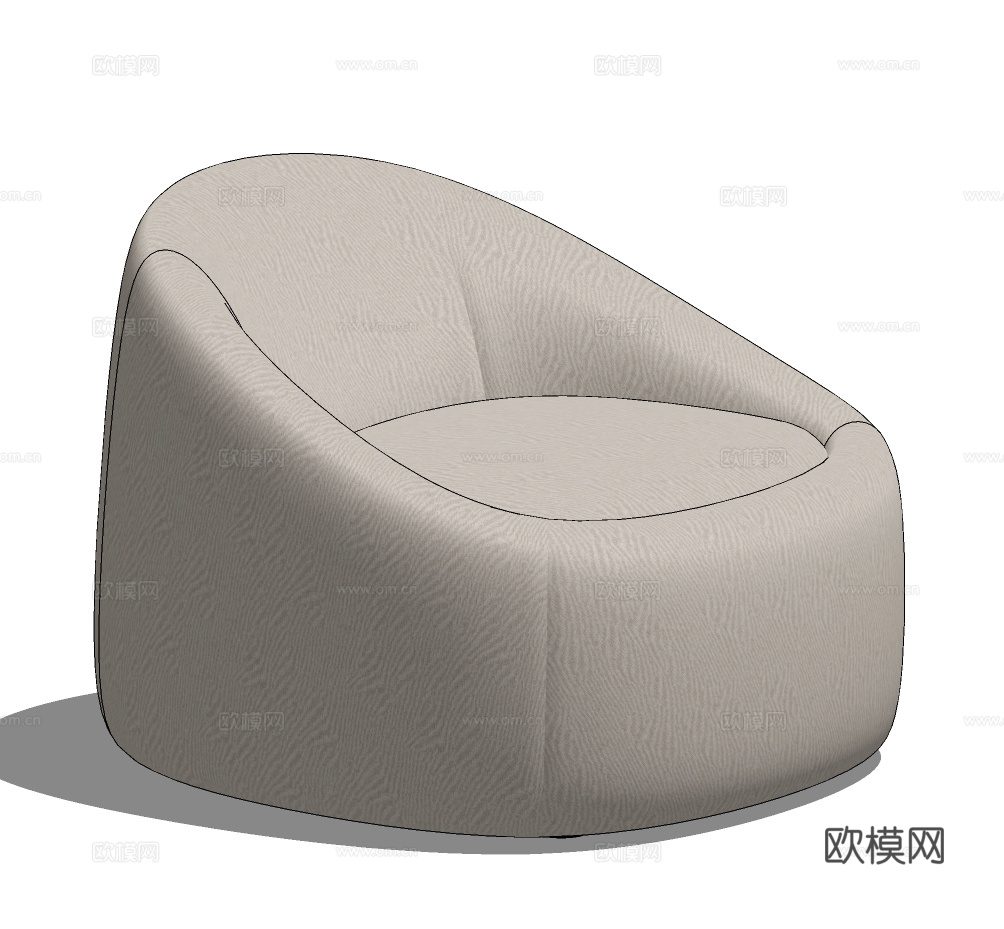 现代布艺休闲沙发su模型下载