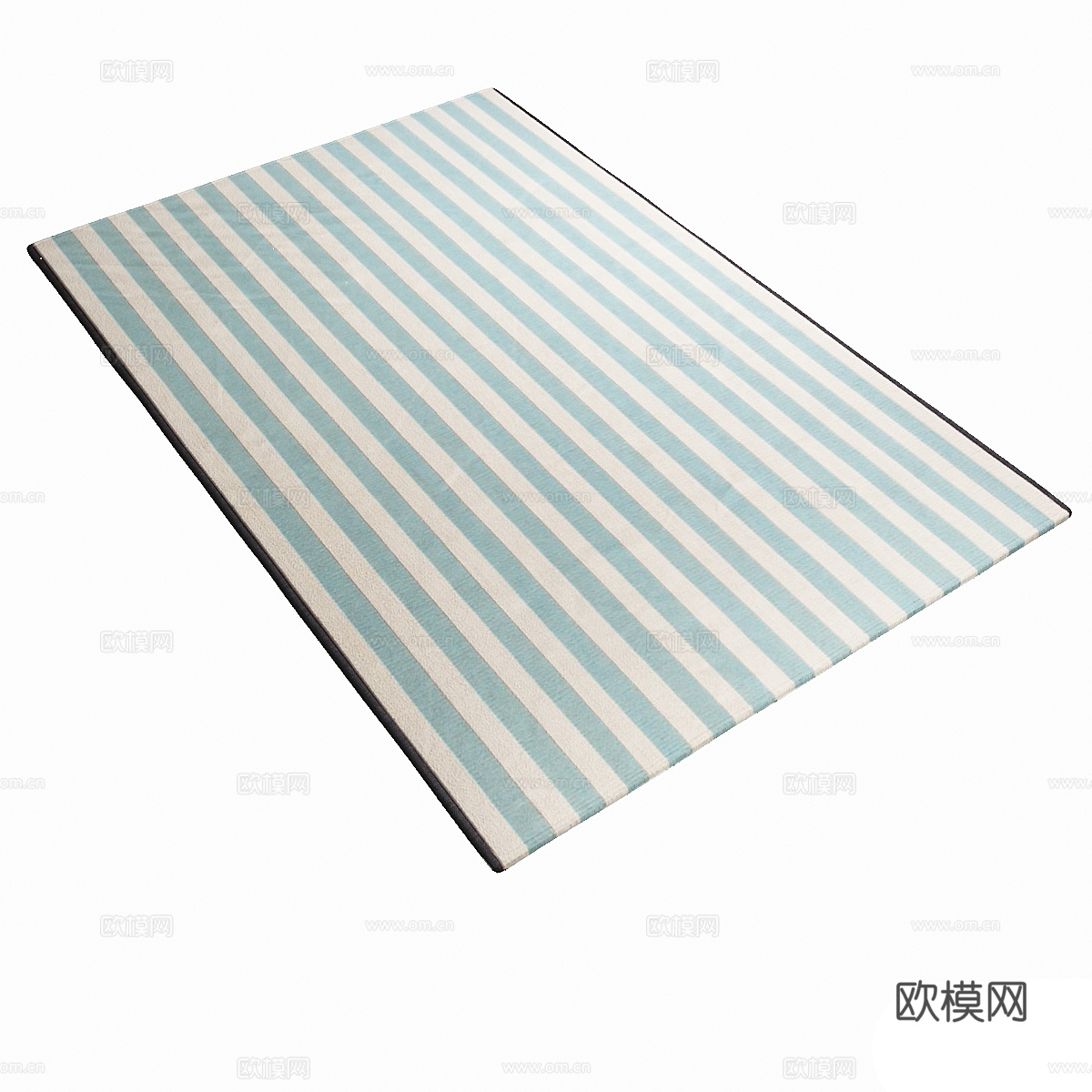 现代北欧布艺地毯3d模型