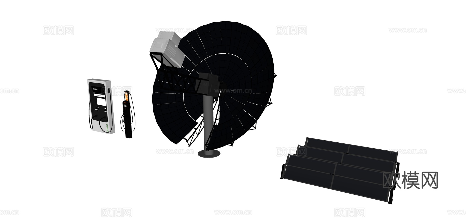现代卫星天线su模型下载