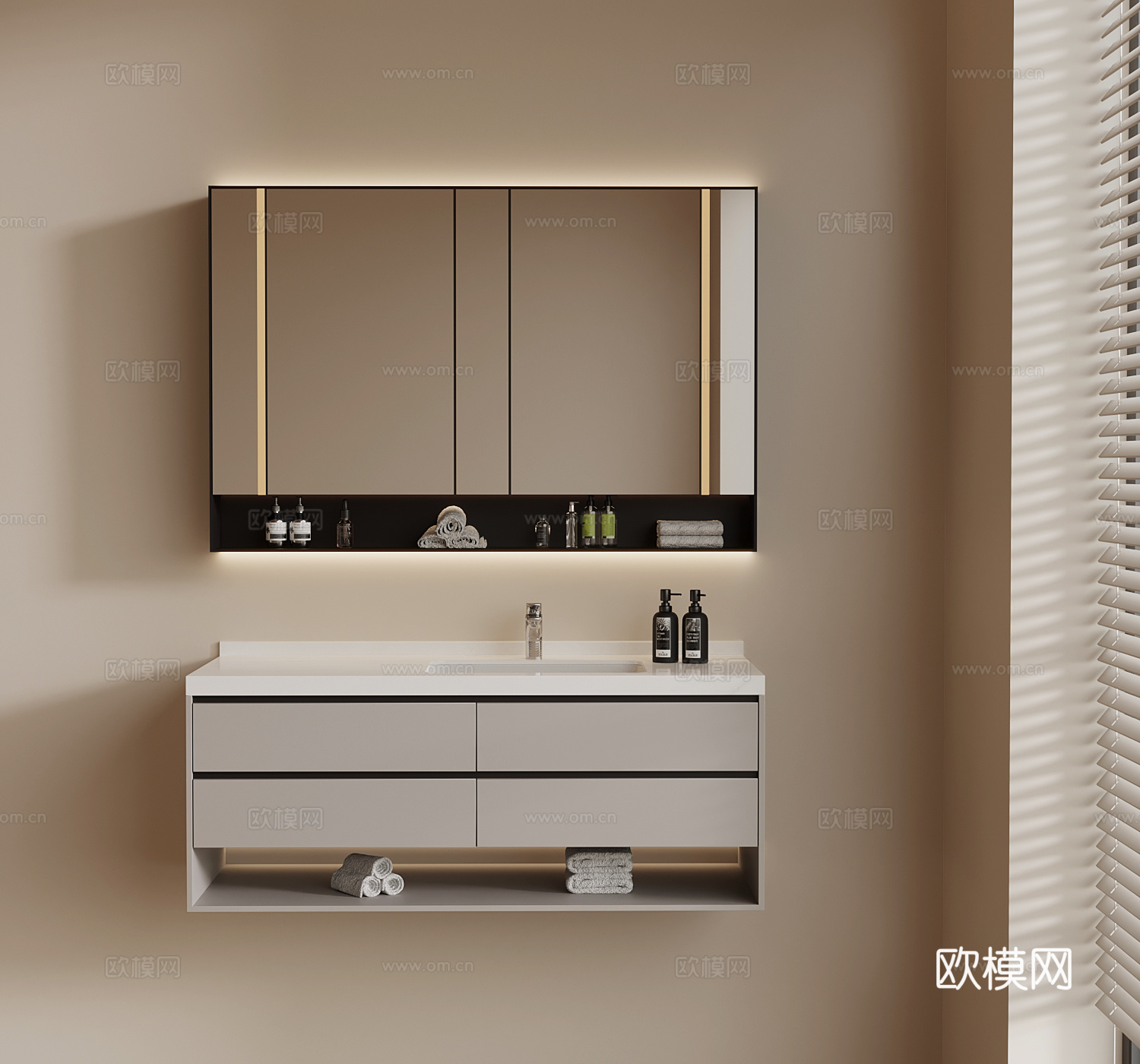 011现代浴室柜3d模型
