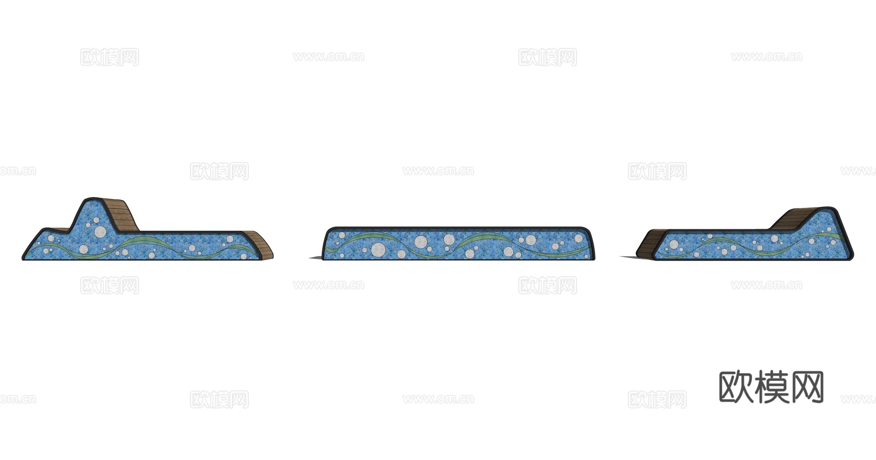 现代景观座椅公用椅su模型下载