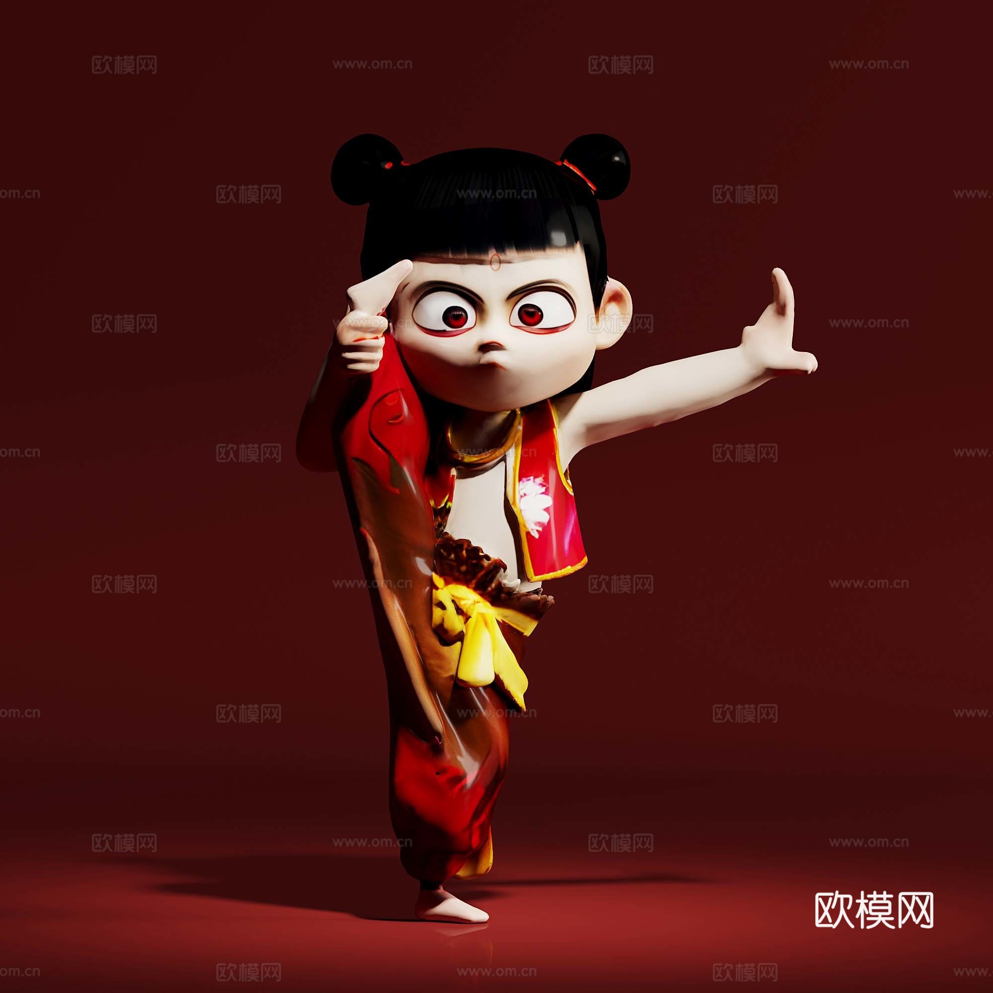 05摆件 哪吒 人形雕塑3d模型