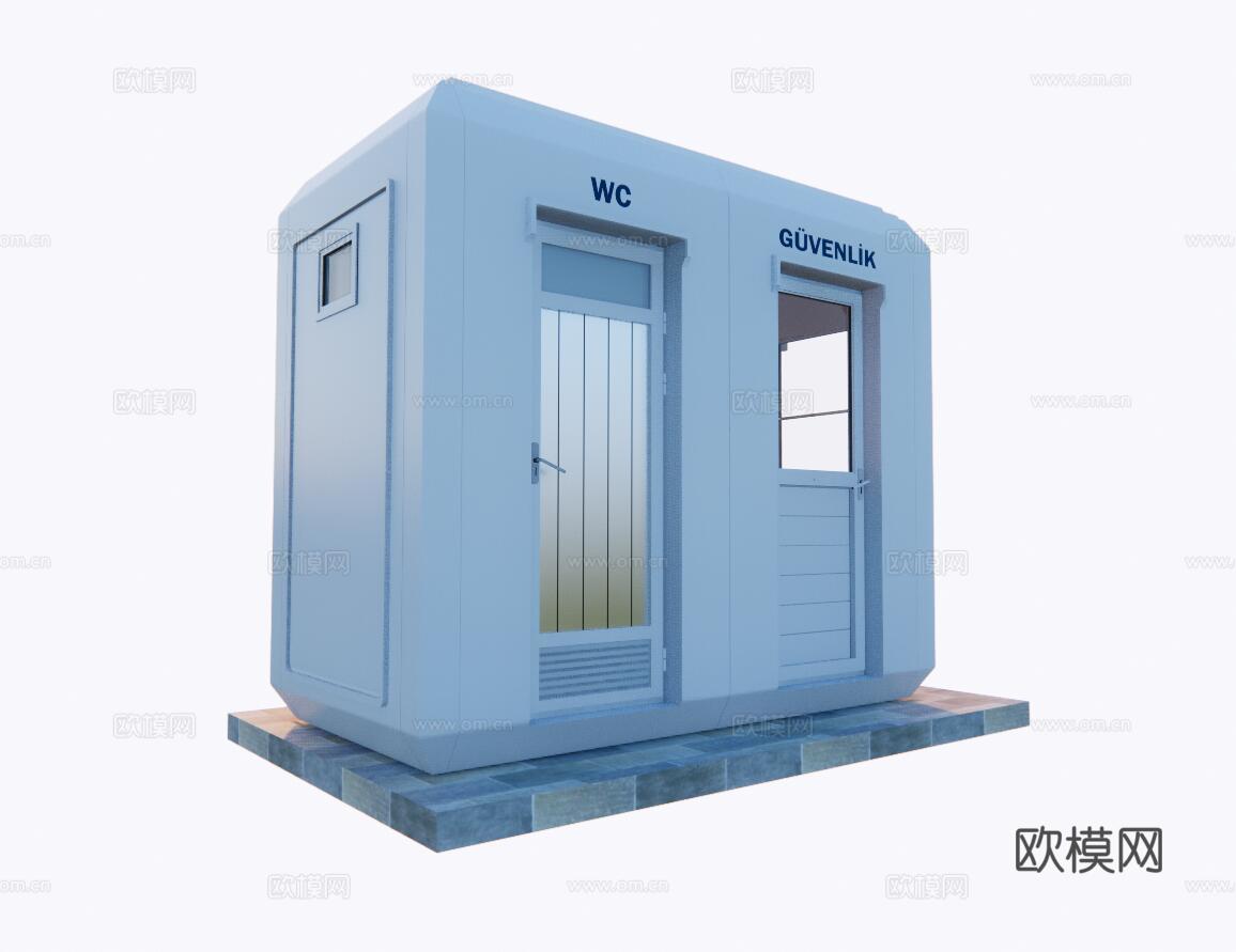 现代公共厕所su模型下载