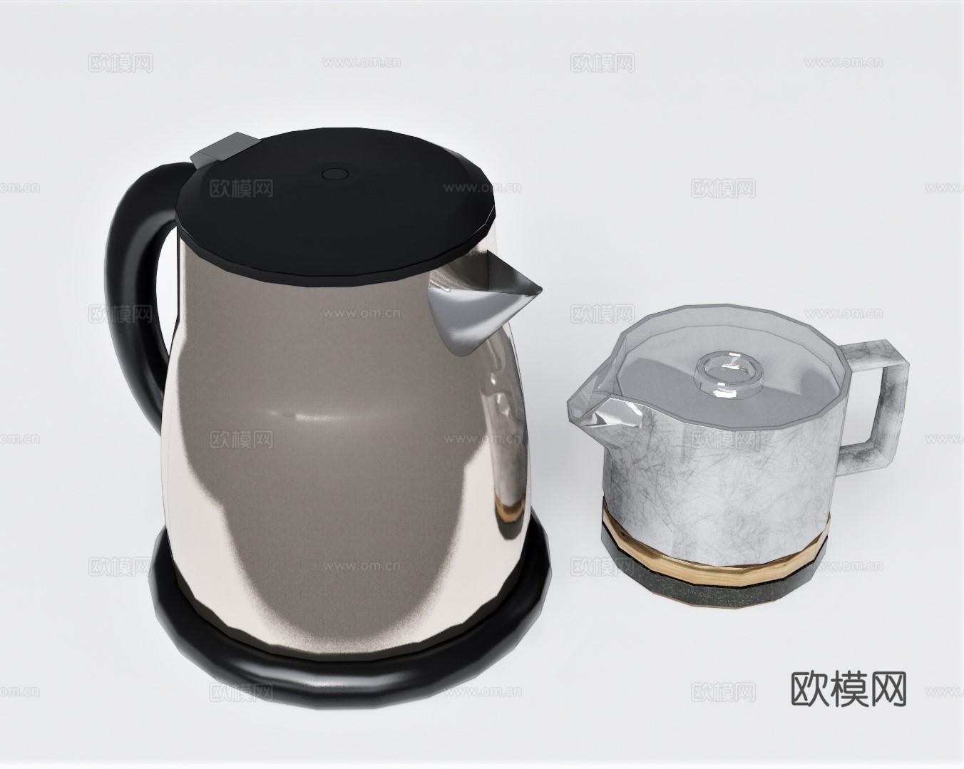现代电热水壶su模型下载