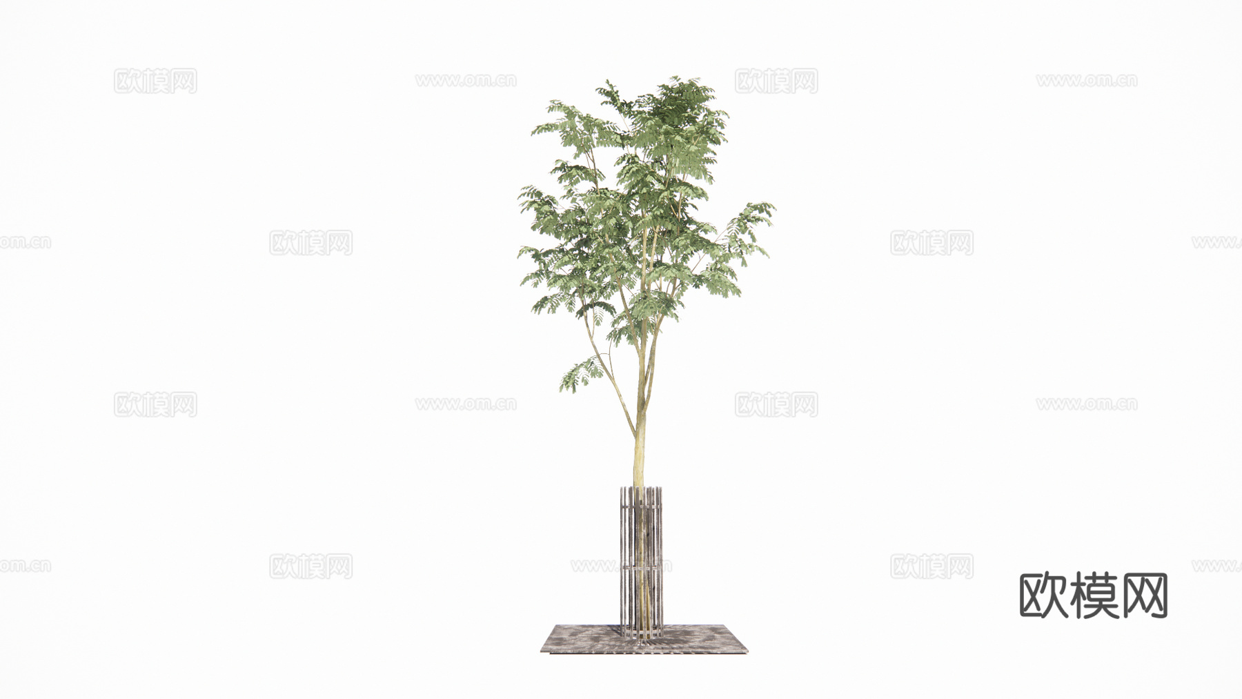 现代景观树su模型下载